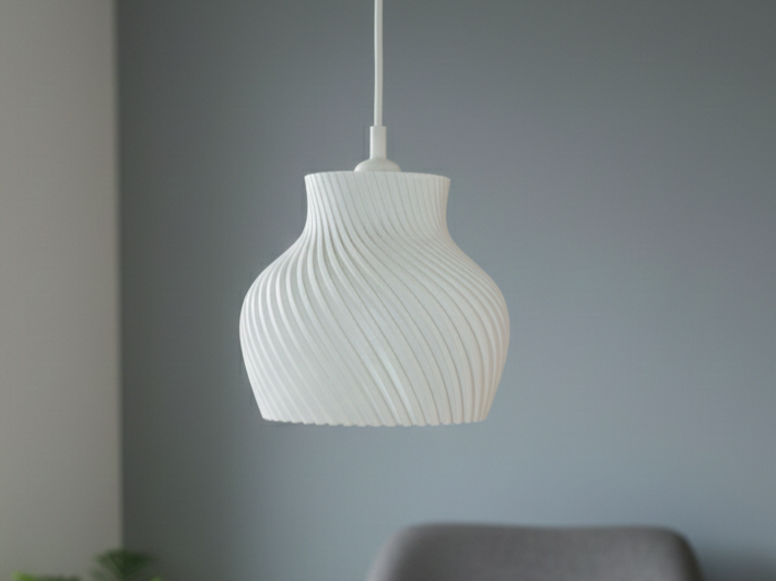 Lamp Shade - Spiral ribbed