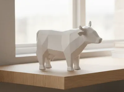 Minimalist Cow Figure - Modern Home Decoration
