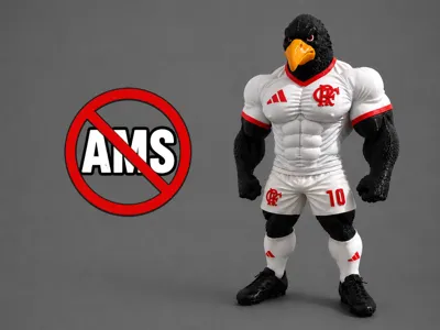 Flamengo mascot multi-part without AMS