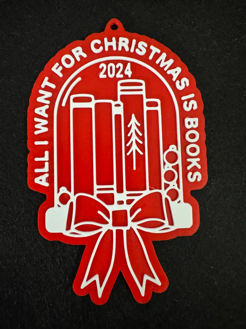 Bookish Christmas Ornament
