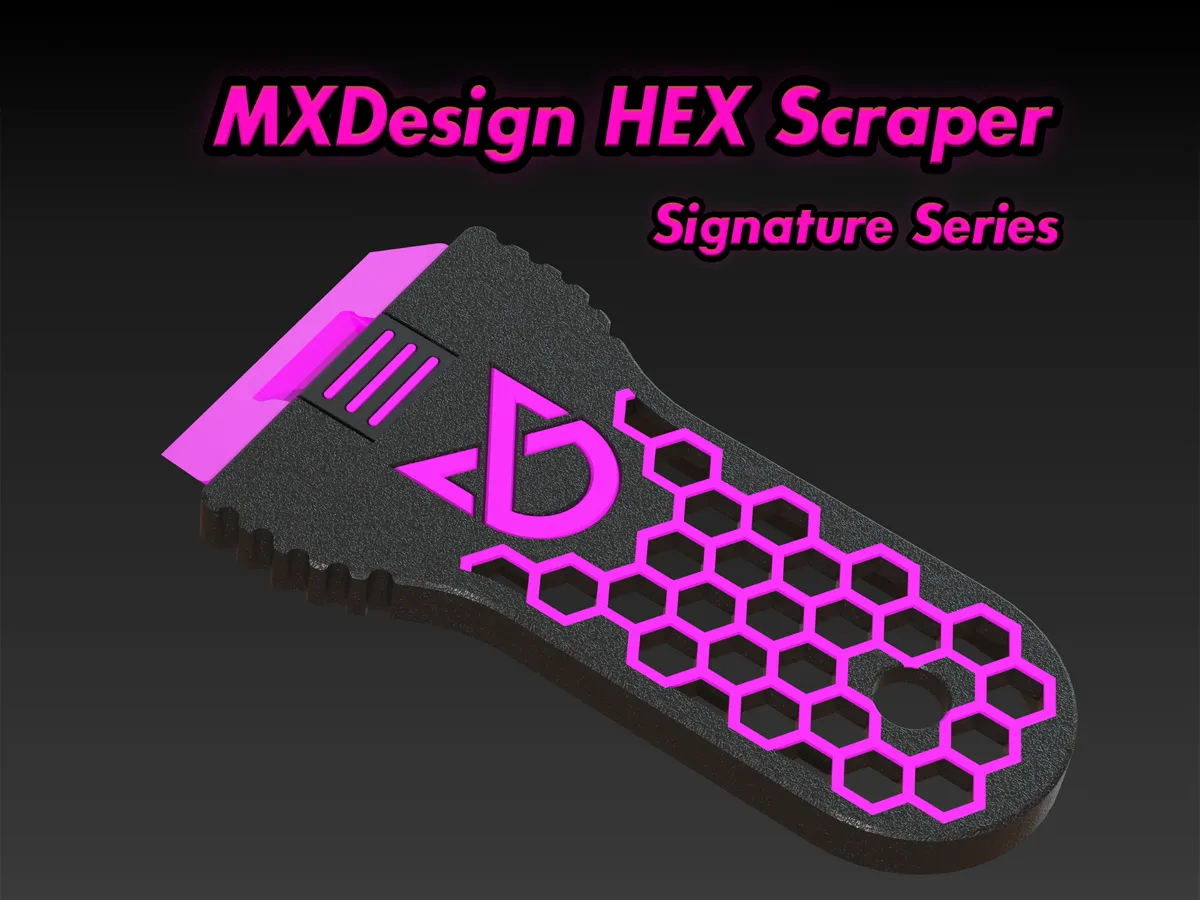 MXDesign HEX Interchangeable Scraper - Free 3D Print Model - MakerWorld