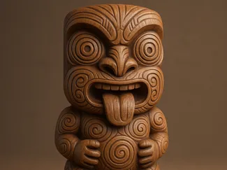 Tiki Figur Maori Stile 