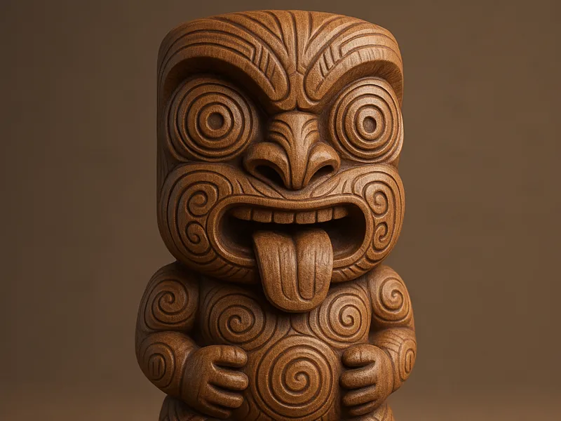 Tiki Figur Maori Stile 