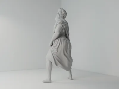 Socrates Throwing it Back Statue
