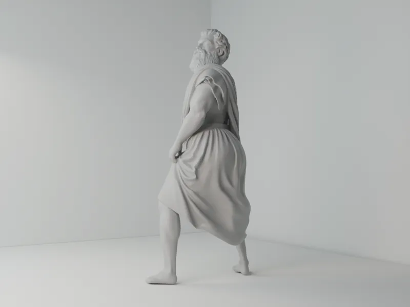 Socrates Throwing it Back Statue