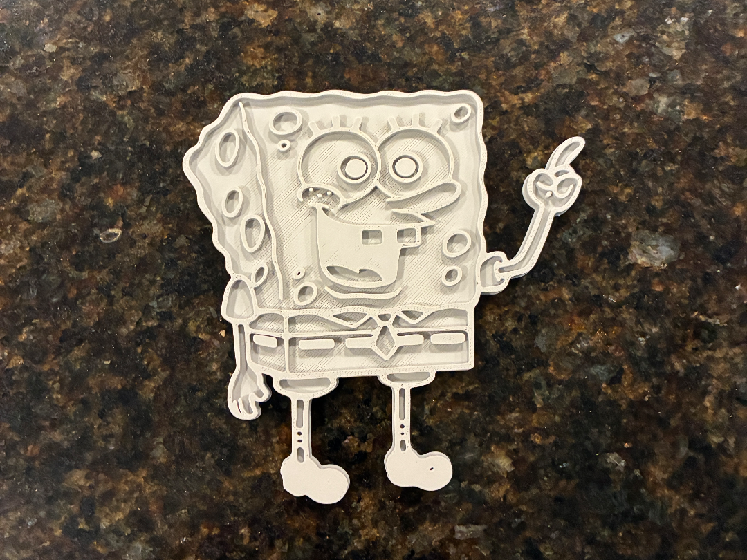 Spongebob mold coloring/painting/playdoh