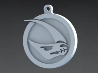 The Mandalorian mudhorn emblem keychain