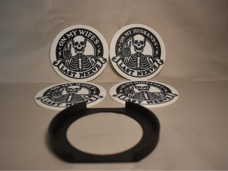 Husband and wife coaster set