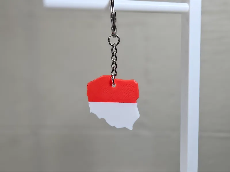 Polish Flag Keychain