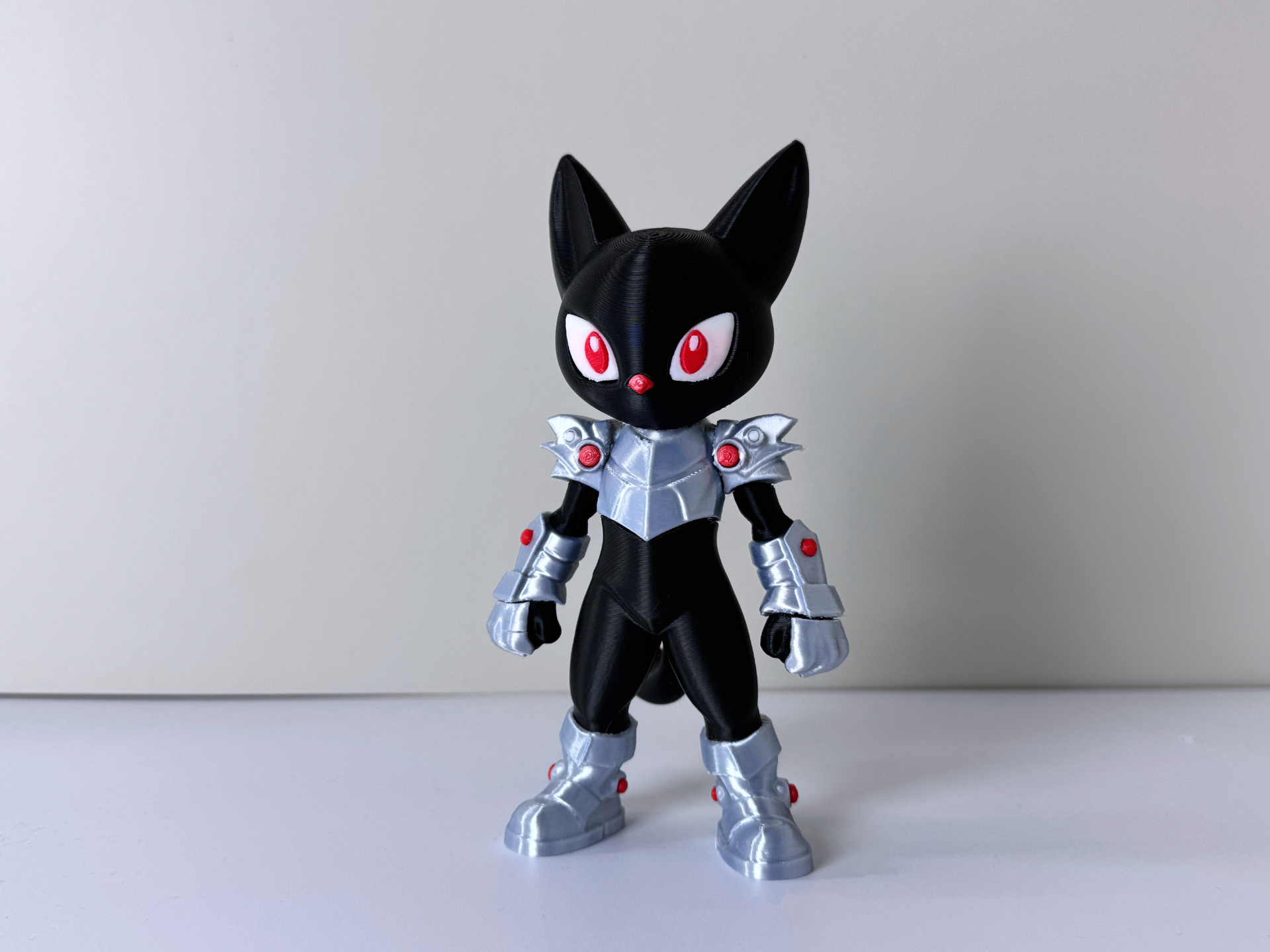 Miniatura 1 do modelo 3D 黑猫战士 -LOGO 双配置