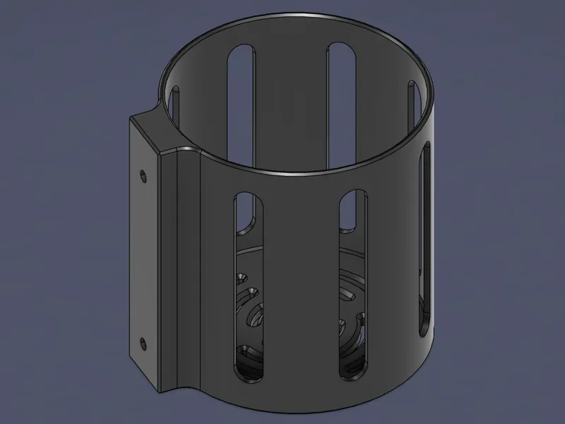 Propane camp cylinder wall mounted holder