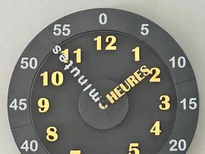 Large educational wall clock