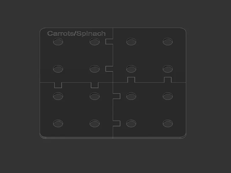 Square foot spacing guide carrot
