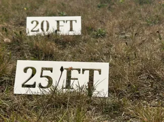 Distance Markers for Disc golf practice baskets