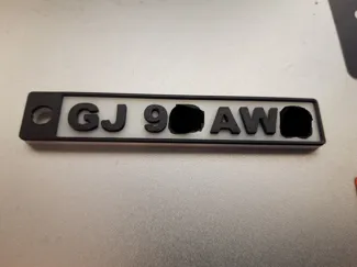 EU-style license plate 2 sides (editable blank model)
