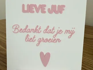 Lieve Juf Tegel 10x10 cm