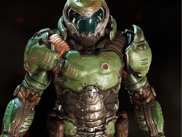 busto de doomguy de doom eternal