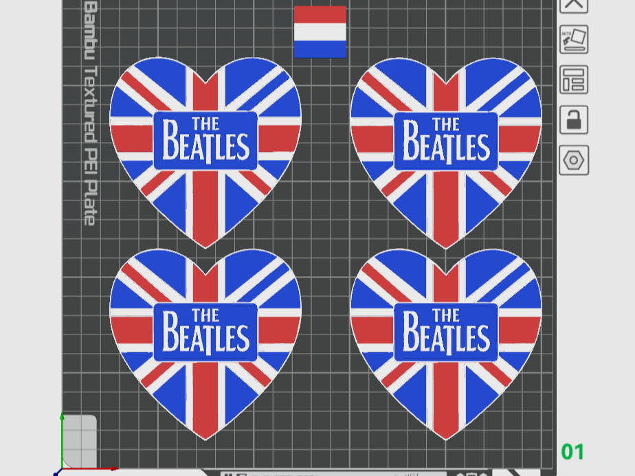 Beatle's heart drink coasters