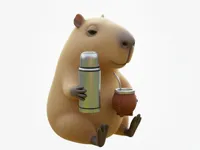 Capybara argentin avec son maté et son thermos — photo 2