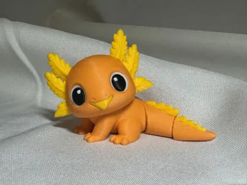 Objeto manipulable: Cute Mini Flexi Axolotl — vista de referencia 3