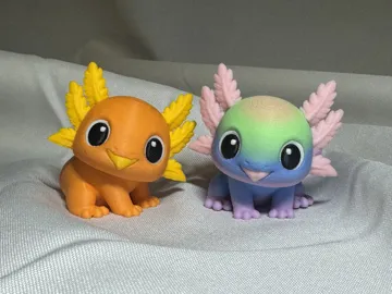 Objeto manipulable: Cute Mini Flexi Axolotl — vista de referencia 4