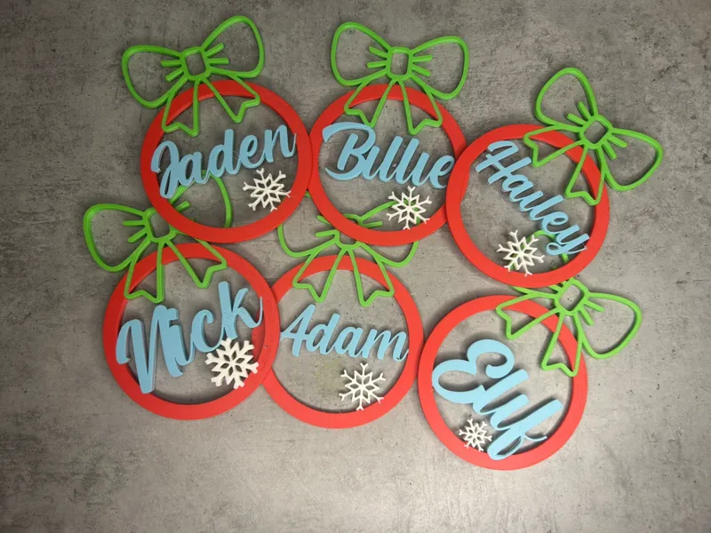 Weihnachtskugel personalisierbar Christbaumschmuck