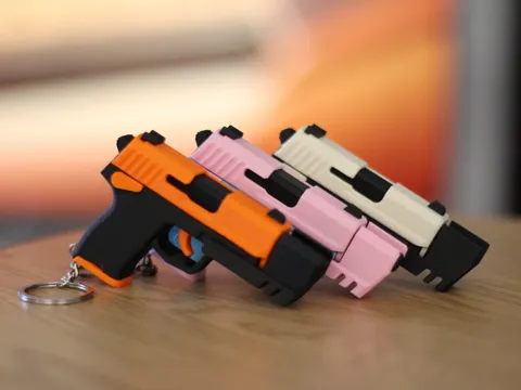 HK USP Match Fidget Keychain – Slide-Action Toy view 2