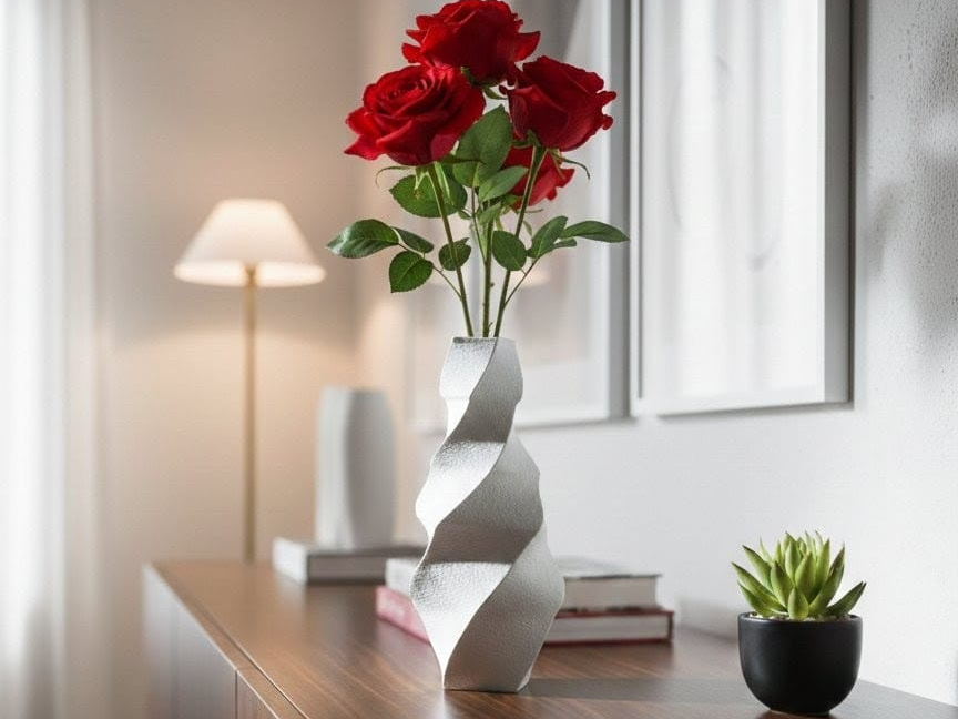 Granular Stone-Textured Vase 