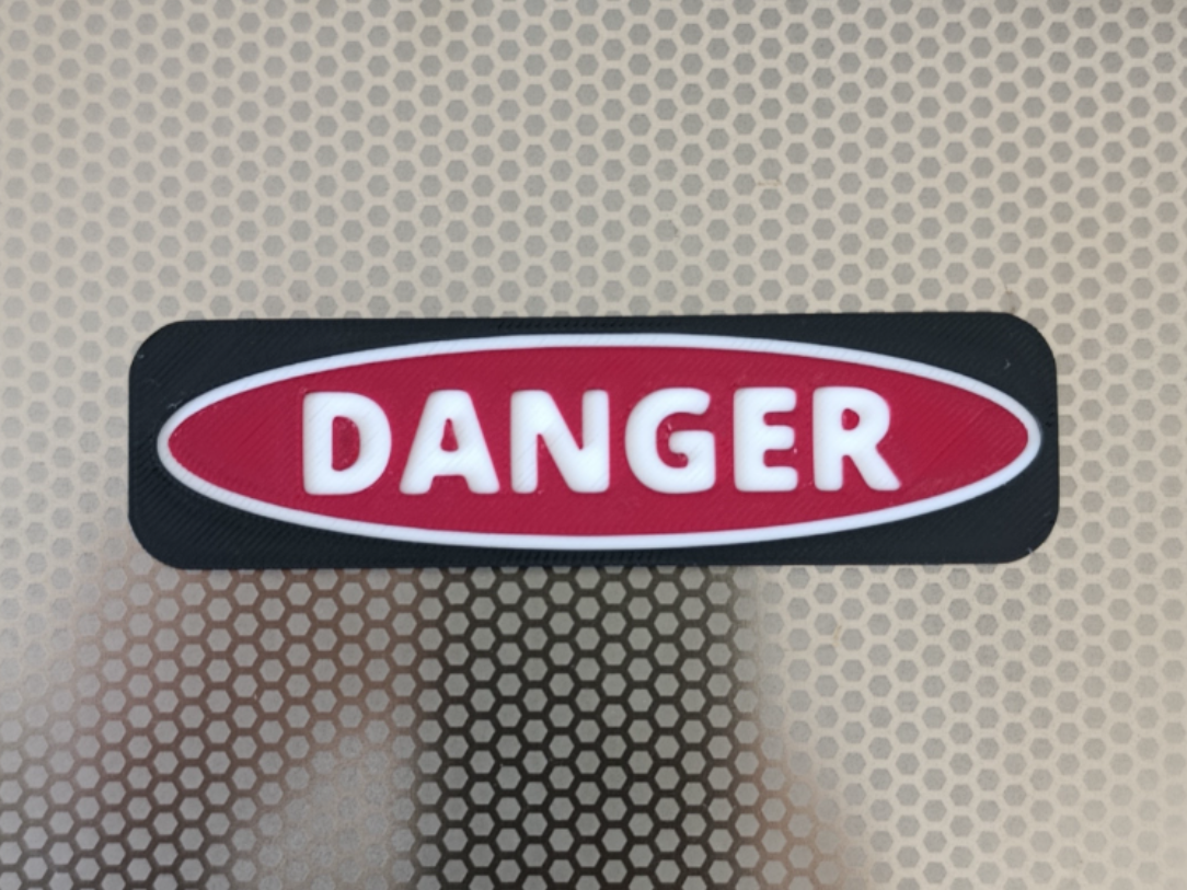 Panneau 3D Danger