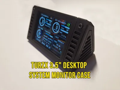 TURZX 3.5" Desktop System Monitor Case