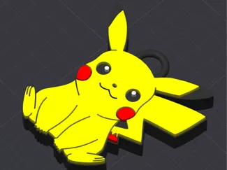 Pikachu_2D_Keychain