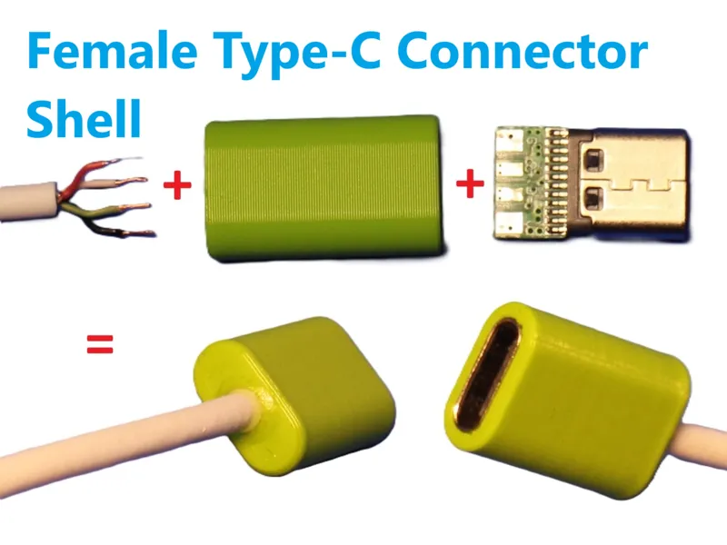 Type-C shell for female USB-Connector Board