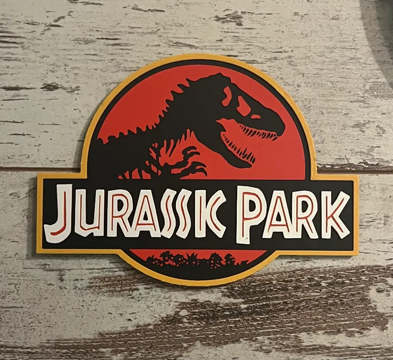 Jurassic park badge (fan art swap at layer height)