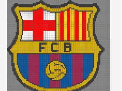 FC Barcelona logo pixel puzzle