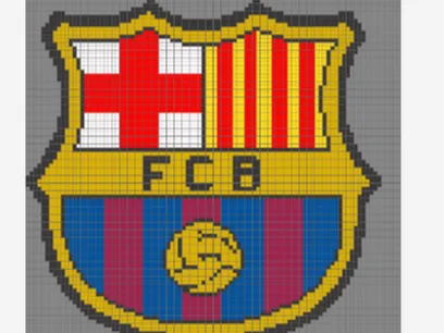 FC Barcelona logo pixel puzzle