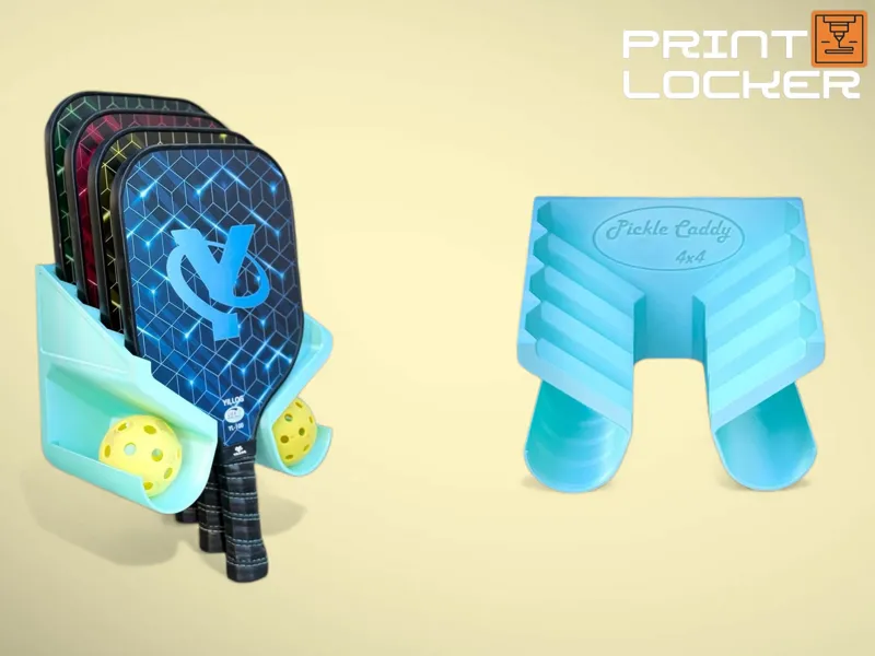 Pickle Caddy 4x4 Pickleball Paddle and Ball Rack