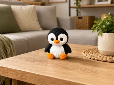 Knitted Penguin