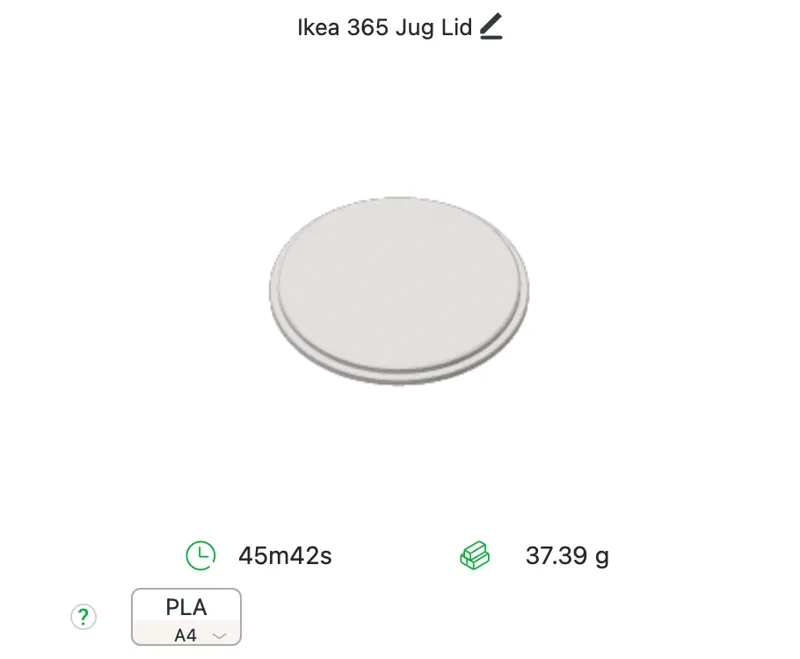 Lid for Ikea 365+ Jug