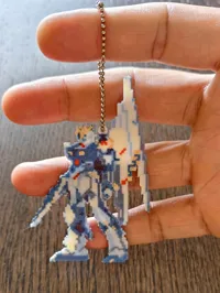 ν高达(钥匙扣) - 0.08mm 层高, 1 层墙, 100% 填充
