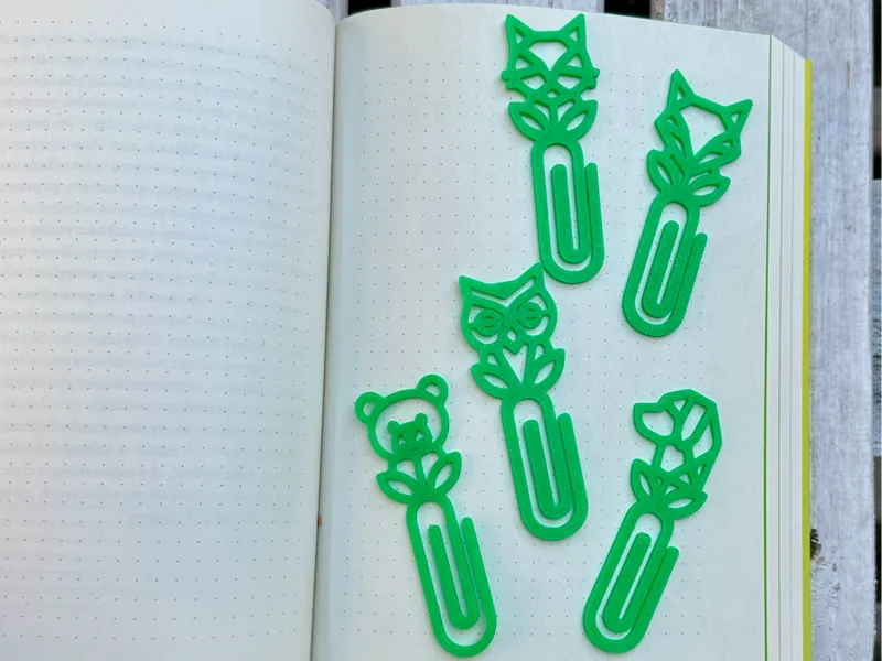 Animal Paperclip Bookmark - Cute Animal Set