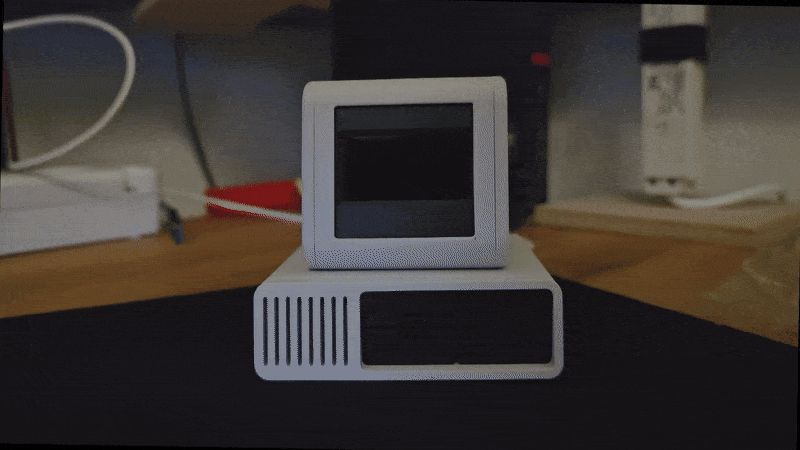 Tiny Retro IBM PC OLED Hacker Matrix Pong Snake