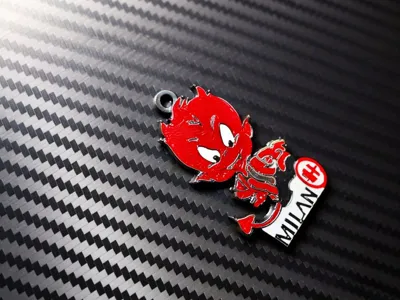 Milan' devil keychain