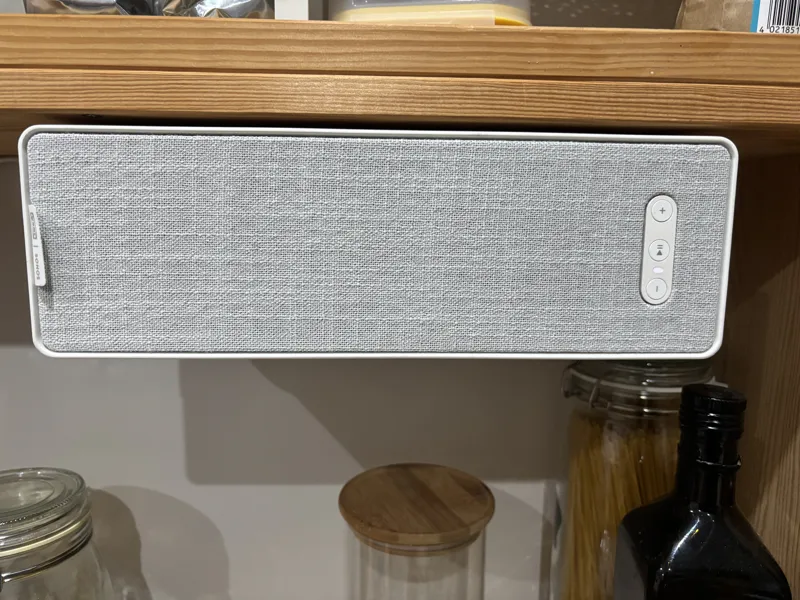 IKEA Symfonisk speaker under desk - under shelf