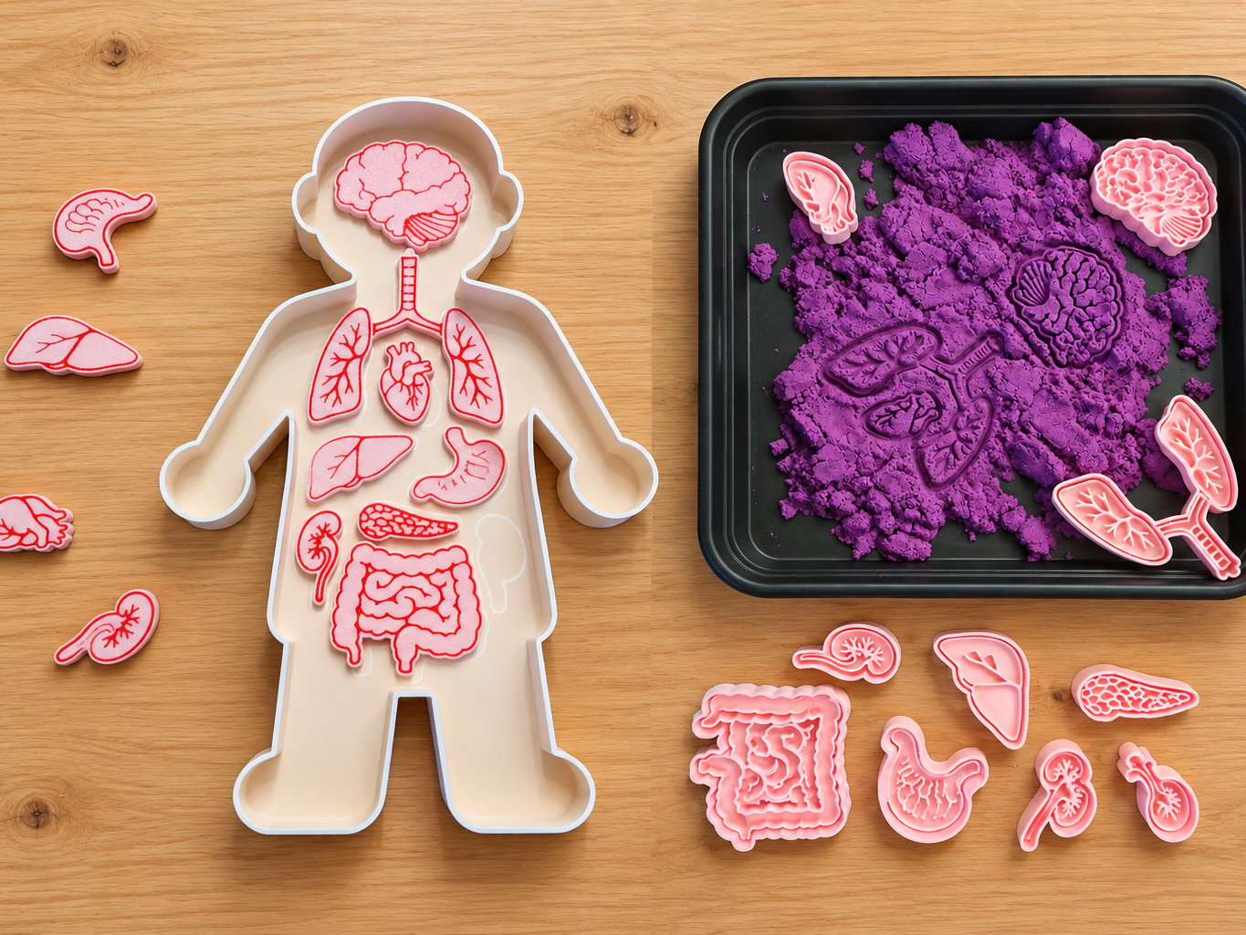 Menselijk Lichaam Anatomie Puzzel Sensorische set - 1