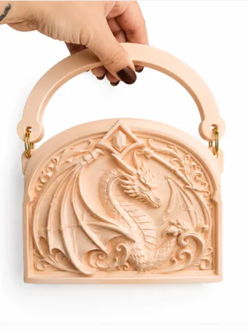 Adorno temático: Victorian Dragon Handbag – 3D Printable — vista de referencia 2