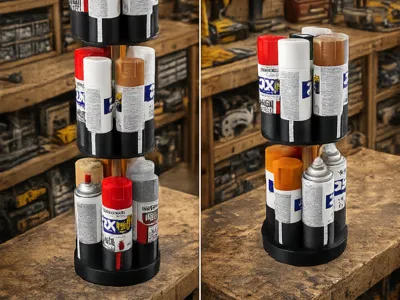 Vertical Spray Paint Storage