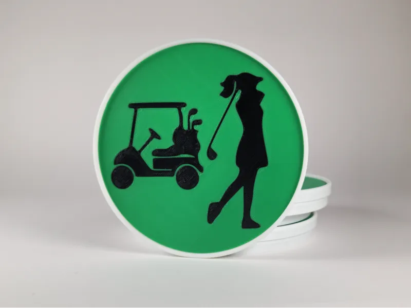 Golf Cart and Lady Coaster