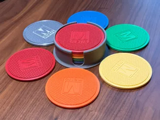 WMATA metro logo coasters