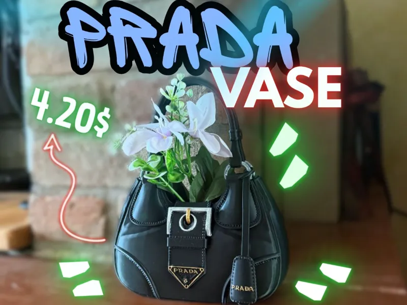 Prada vase flowers