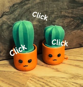 Cute Cactus Clicker e portachiavi